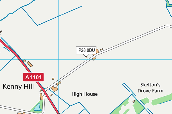 IP28 8DU map - OS VectorMap District (Ordnance Survey)