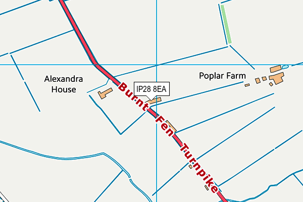 IP28 8EA map - OS VectorMap District (Ordnance Survey)