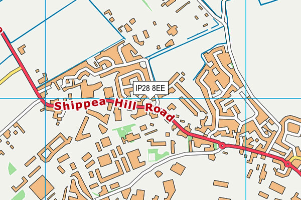 IP28 8EE map - OS VectorMap District (Ordnance Survey)