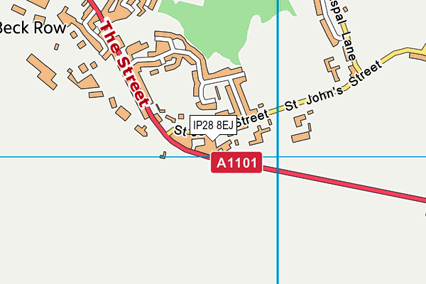 IP28 8EJ map - OS VectorMap District (Ordnance Survey)