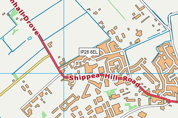 IP28 8EL map - OS VectorMap District (Ordnance Survey)