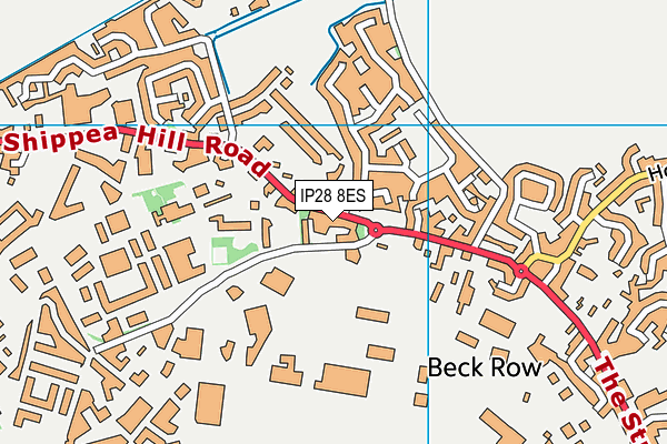 IP28 8ES map - OS VectorMap District (Ordnance Survey)