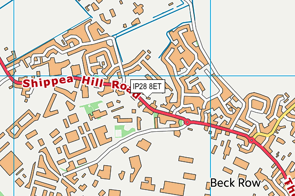 IP28 8ET map - OS VectorMap District (Ordnance Survey)