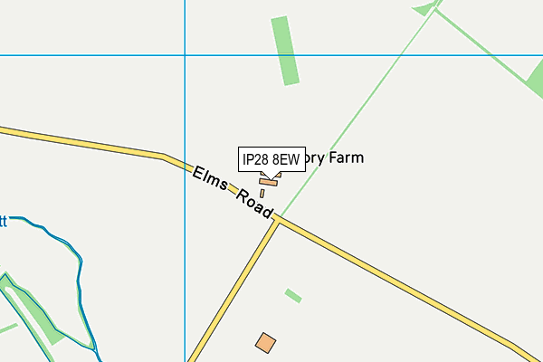 IP28 8EW map - OS VectorMap District (Ordnance Survey)