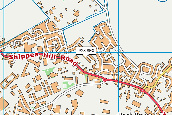 IP28 8EX map - OS VectorMap District (Ordnance Survey)