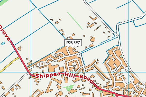 IP28 8EZ map - OS VectorMap District (Ordnance Survey)