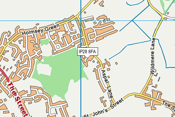 IP28 8FA map - OS VectorMap District (Ordnance Survey)