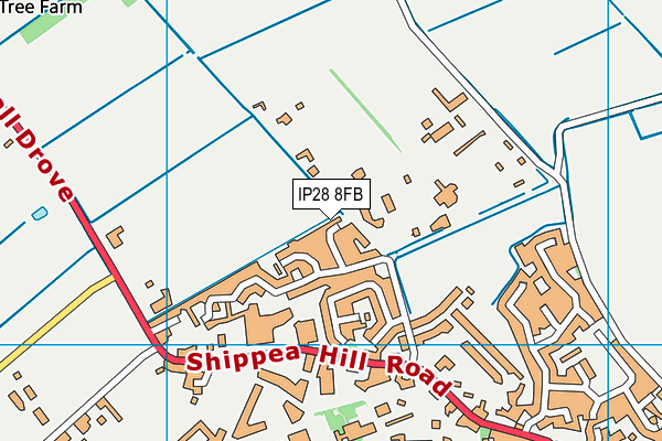 IP28 8FB map - OS VectorMap District (Ordnance Survey)