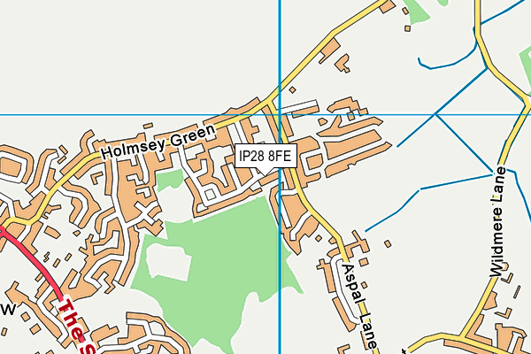 IP28 8FE map - OS VectorMap District (Ordnance Survey)