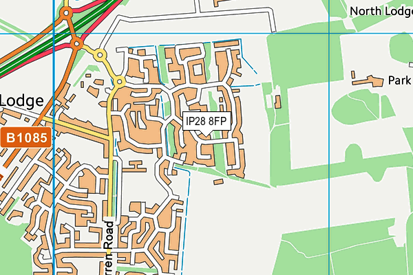 IP28 8FP map - OS VectorMap District (Ordnance Survey)