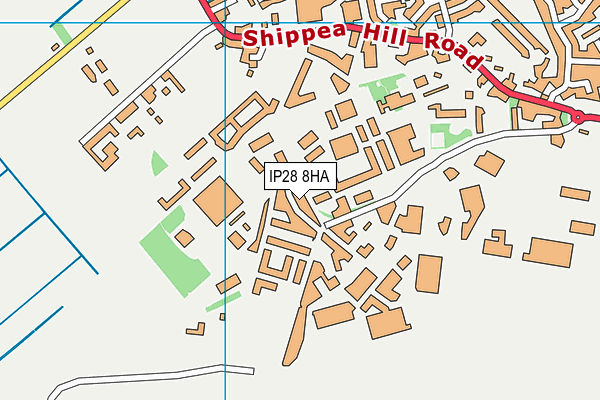 IP28 8HA map - OS VectorMap District (Ordnance Survey)