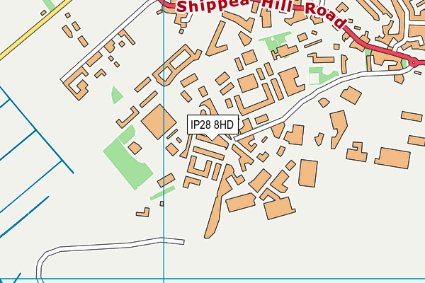 IP28 8HD map - OS VectorMap District (Ordnance Survey)