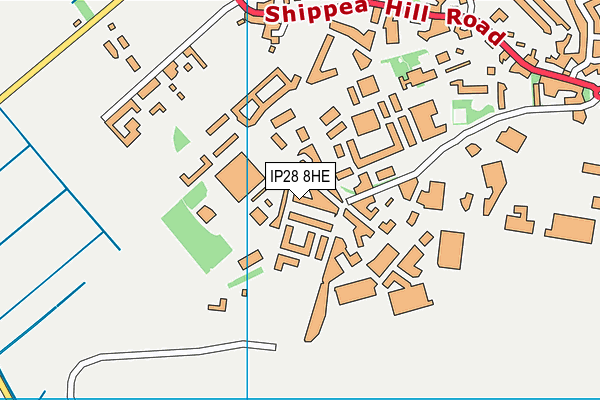 IP28 8HE map - OS VectorMap District (Ordnance Survey)