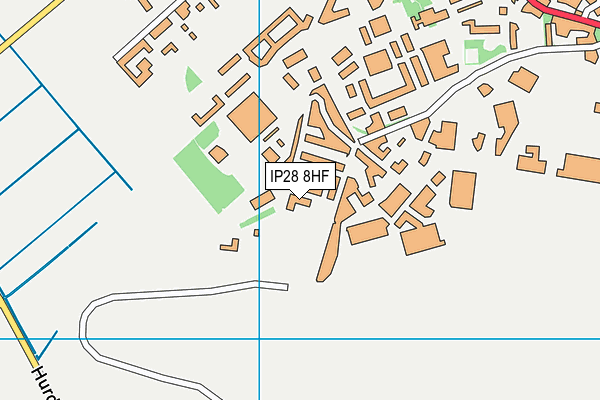Raf Mildenhall map (IP28 8HF) - OS VectorMap District (Ordnance Survey)