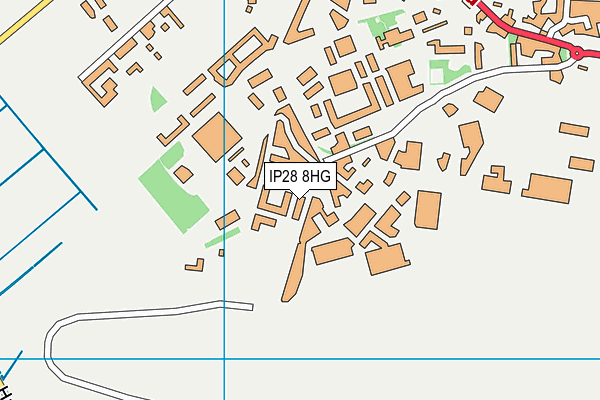 IP28 8HG map - OS VectorMap District (Ordnance Survey)