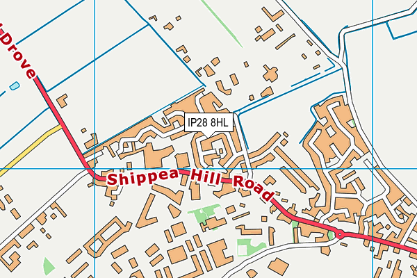 IP28 8HL map - OS VectorMap District (Ordnance Survey)