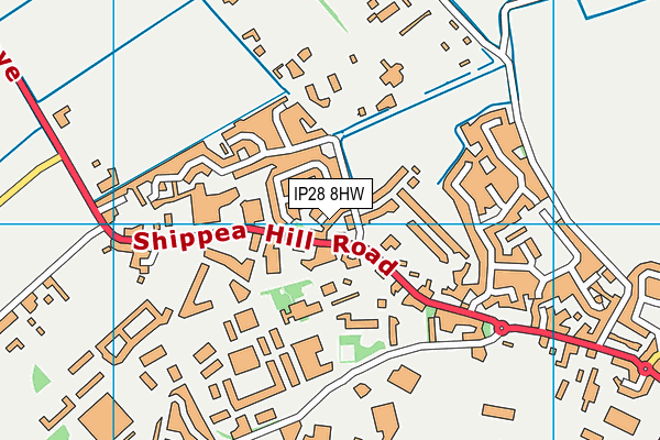 IP28 8HW map - OS VectorMap District (Ordnance Survey)