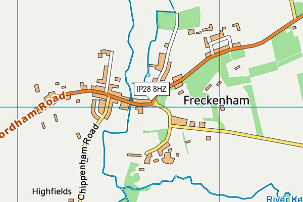 IP28 8HZ map - OS VectorMap District (Ordnance Survey)