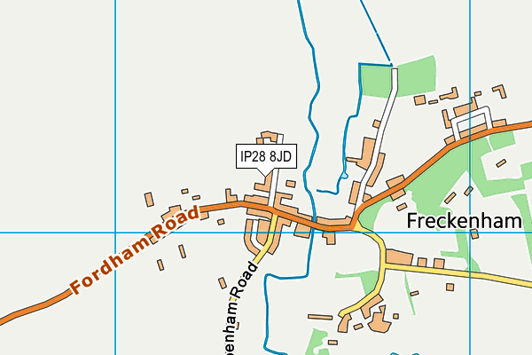 IP28 8JD map - OS VectorMap District (Ordnance Survey)