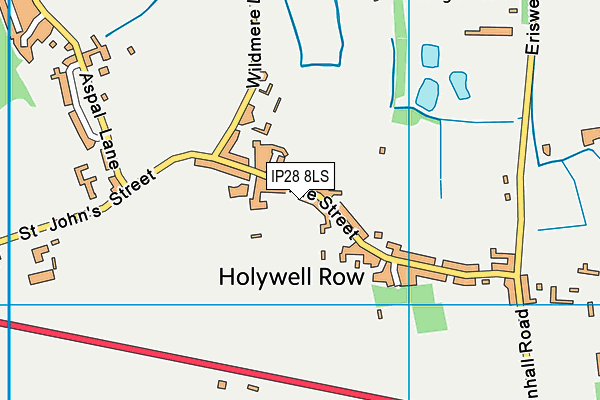 IP28 8LS map - OS VectorMap District (Ordnance Survey)