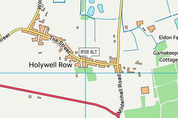 Eriswell Playing Fields (Closed) map (IP28 8LT) - OS VectorMap District (Ordnance Survey)