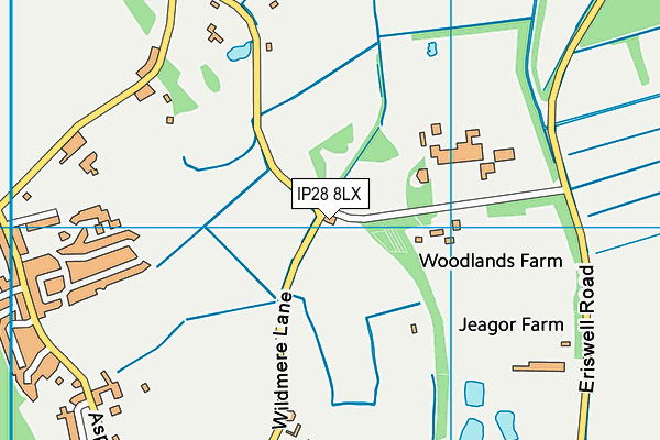 IP28 8LX map - OS VectorMap District (Ordnance Survey)