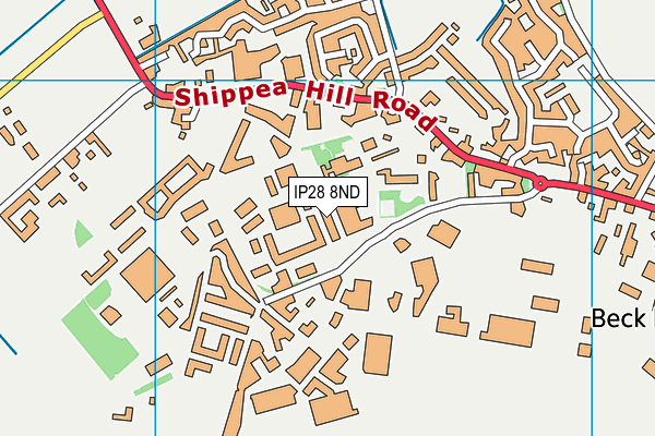 IP28 8ND map - OS VectorMap District (Ordnance Survey)