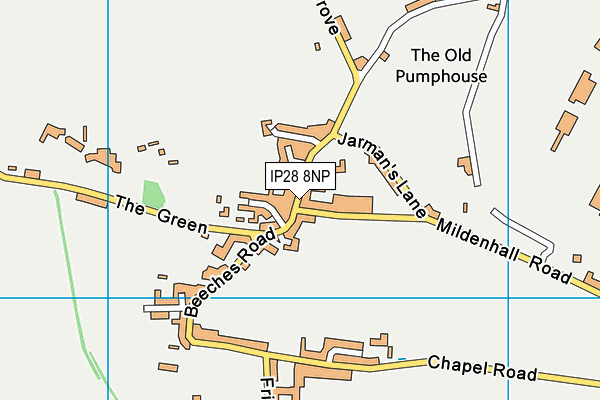 IP28 8NP map - OS VectorMap District (Ordnance Survey)