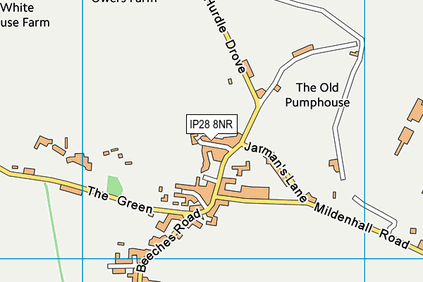 IP28 8NR map - OS VectorMap District (Ordnance Survey)