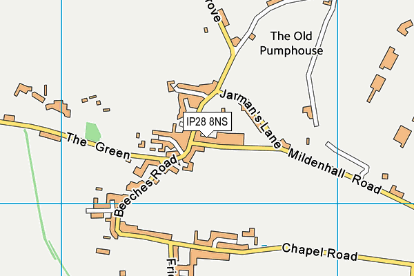 IP28 8NS map - OS VectorMap District (Ordnance Survey)