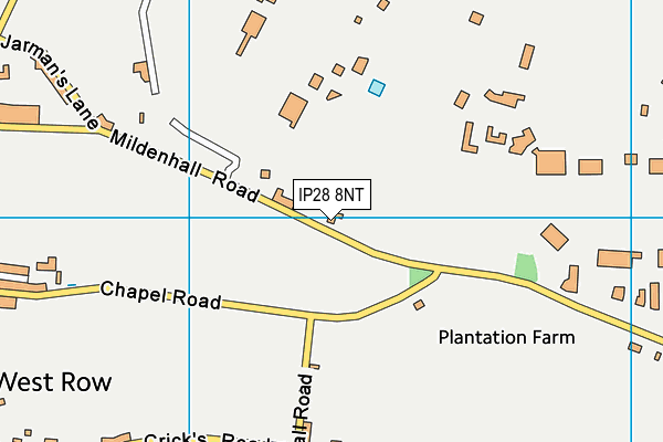 IP28 8NT map - OS VectorMap District (Ordnance Survey)