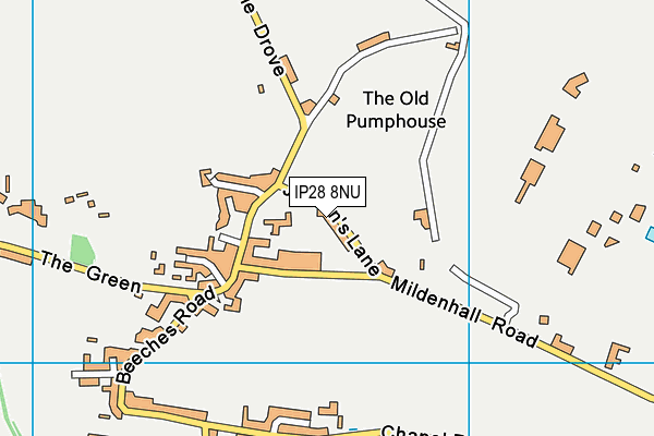 IP28 8NU map - OS VectorMap District (Ordnance Survey)