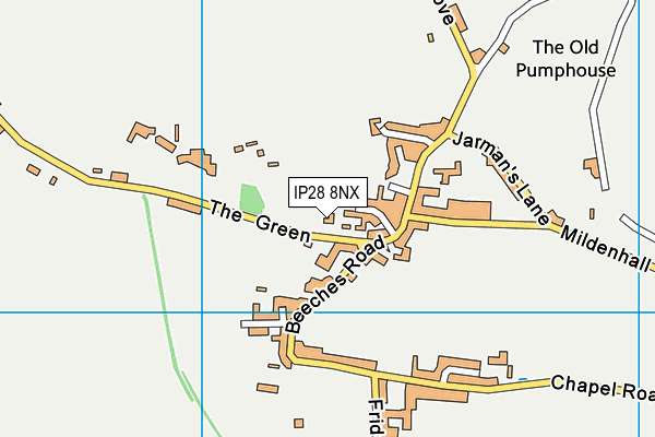 IP28 8NX map - OS VectorMap District (Ordnance Survey)