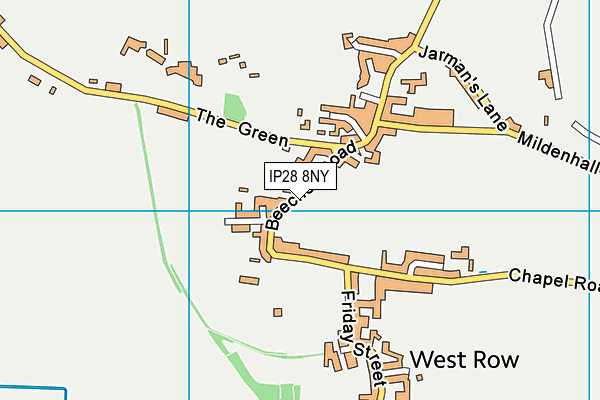 IP28 8NY map - OS VectorMap District (Ordnance Survey)