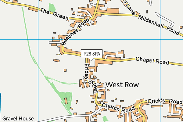 IP28 8PA map - OS VectorMap District (Ordnance Survey)