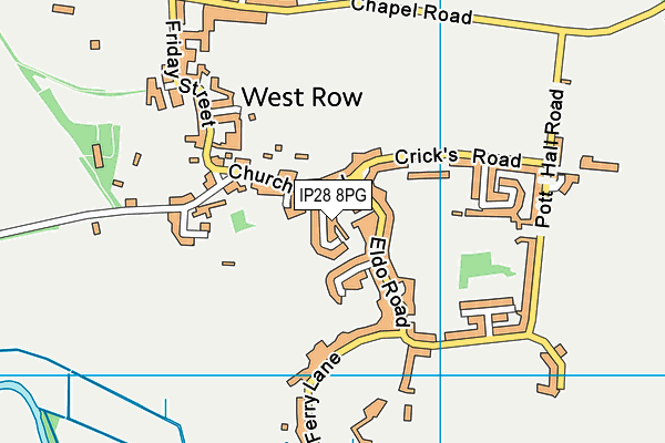 IP28 8PG map - OS VectorMap District (Ordnance Survey)