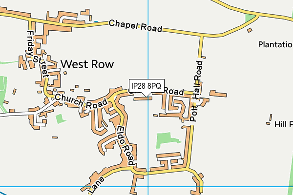 IP28 8PQ map - OS VectorMap District (Ordnance Survey)