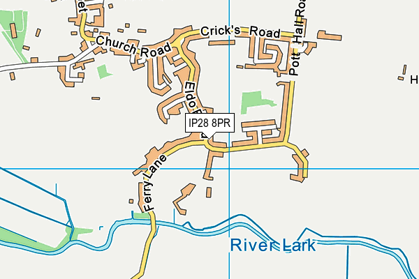 IP28 8PR map - OS VectorMap District (Ordnance Survey)