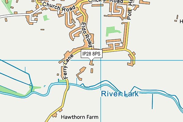 IP28 8PS map - OS VectorMap District (Ordnance Survey)