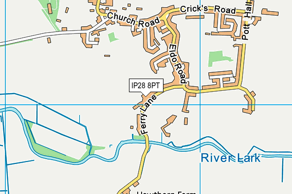 IP28 8PT map - OS VectorMap District (Ordnance Survey)