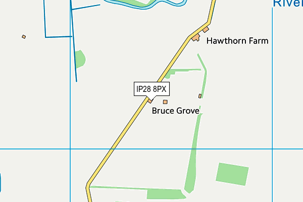 IP28 8PX map - OS VectorMap District (Ordnance Survey)