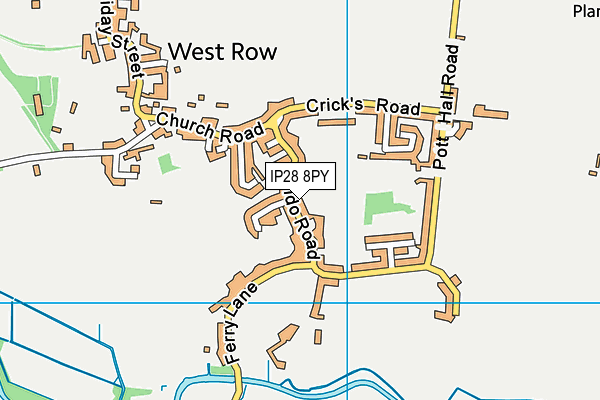 IP28 8PY map - OS VectorMap District (Ordnance Survey)