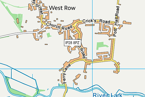 IP28 8PZ map - OS VectorMap District (Ordnance Survey)
