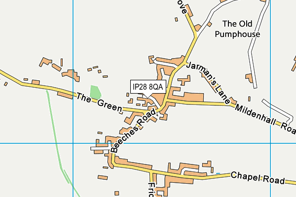 IP28 8QA map - OS VectorMap District (Ordnance Survey)