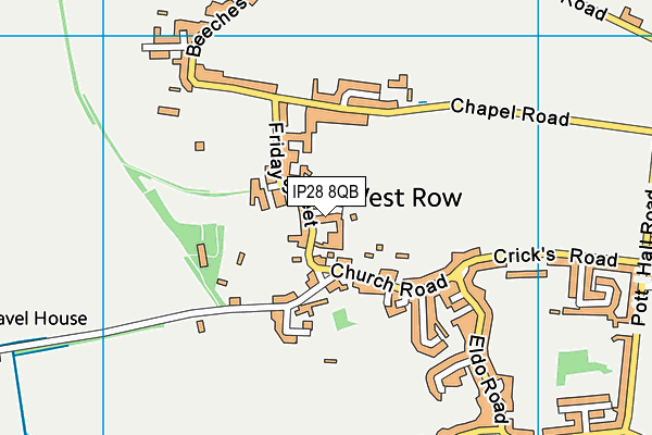 IP28 8QB map - OS VectorMap District (Ordnance Survey)
