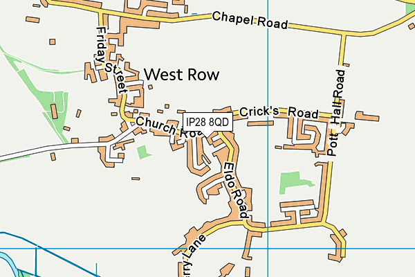 IP28 8QD map - OS VectorMap District (Ordnance Survey)