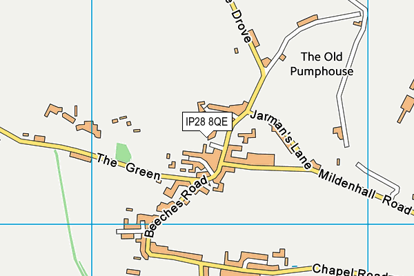 IP28 8QE map - OS VectorMap District (Ordnance Survey)