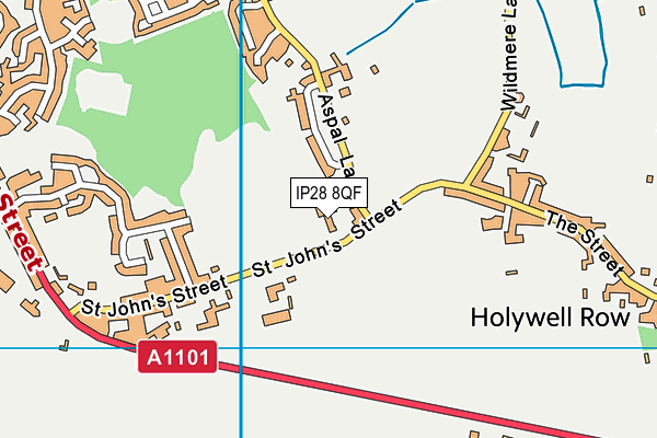 IP28 8QF map - OS VectorMap District (Ordnance Survey)