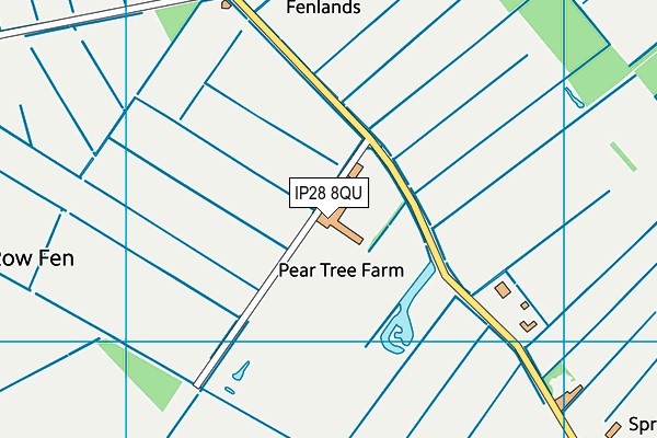 IP28 8QU map - OS VectorMap District (Ordnance Survey)