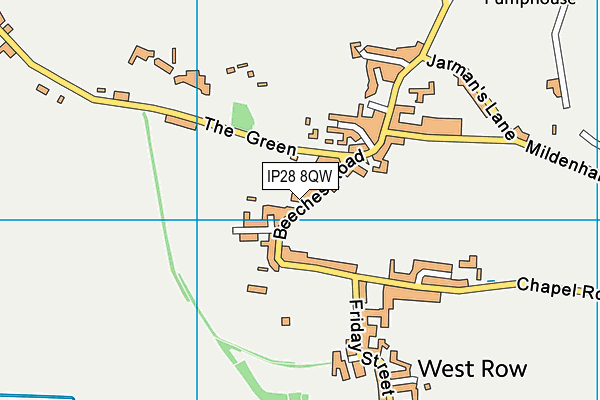 IP28 8QW map - OS VectorMap District (Ordnance Survey)
